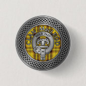 Clan MacLeod Crest & Tartan Knot Button (Voorkant)
