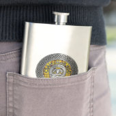 Clan MacLeod Crest & Tartan Knot Flask Flacon (Voorbeeld)