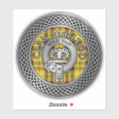 Clan MacLeod Crest & Tartan Knot Sticker (Vel)