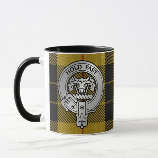 Clan MacLeod Crest & Tartan Mok (Links)