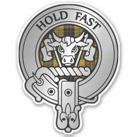 Clan MacLeod Crest & Tartan Sticker (Voorkant)
