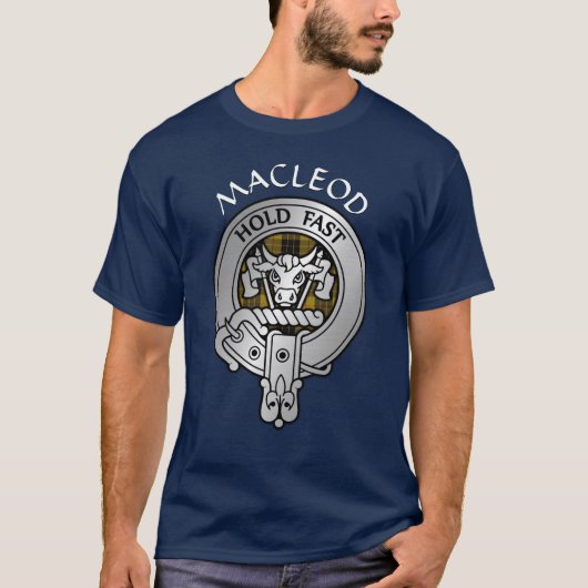 Clan MacLeod Crest & Tartan T-shirt (Voorkant)