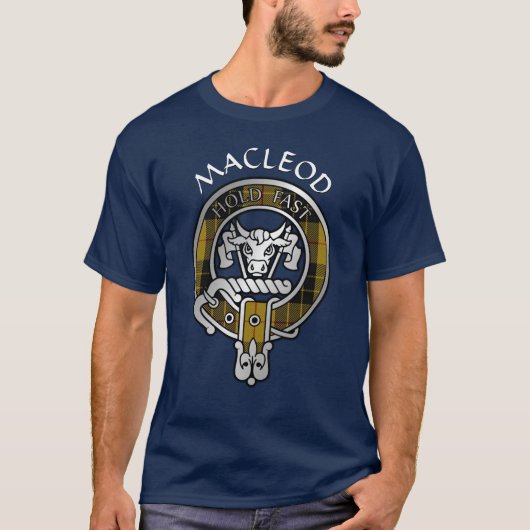 Clan MacLeod Crest & Tartan T-Shirt (Voorkant)