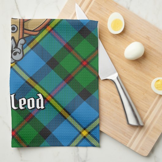 Clan MacLeod Crest Theedoek (Quarter Fold)