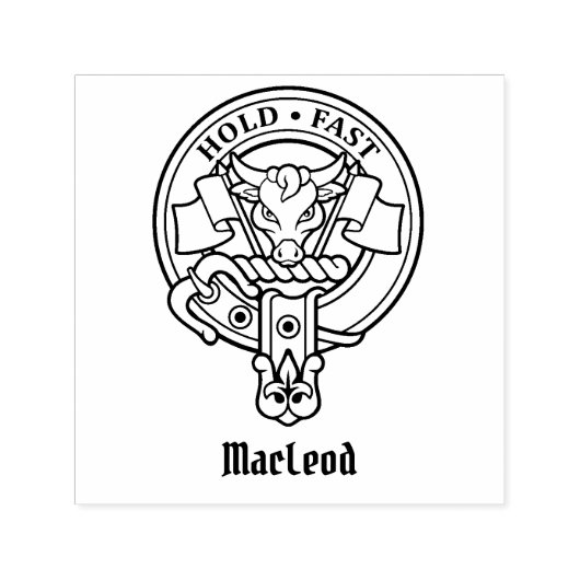 Clan MacLeod Crest Zelfinktende Stempel (Design)