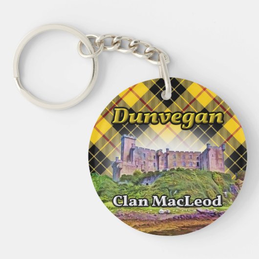 Clan MacLeod Dunvegan Castle Lewis Tartan Sleutelhanger (Voorkant)