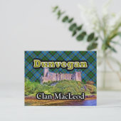 Clan MacLeod Dunvegan Castle Tartan Sky Briefkaart (Staand voorkant)