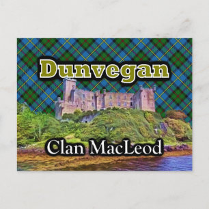 Clan MacLeod Dunvegan Castle Tartan Sky Briefkaart