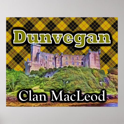 Clan MacLeod Dunvegan Castle Tartan Sky Poster (Voorkant)