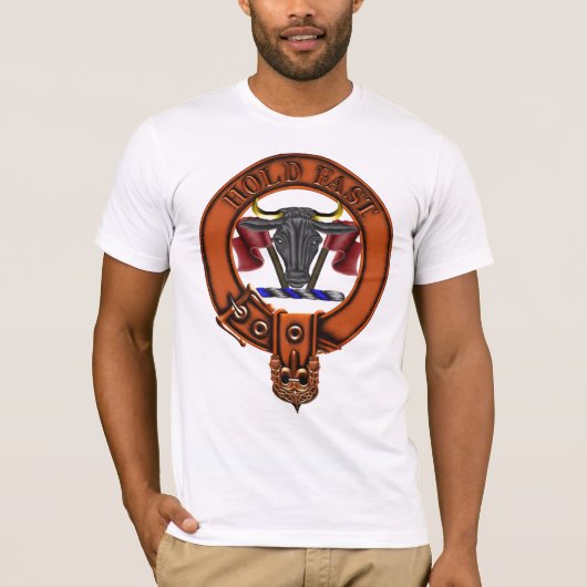 Clan MacLeod Family Crest en Targe T-shirt (Voorkant)