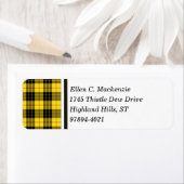 Clan MacLeod Geel en Zwart Schots Tartan Etiket (Insitu)