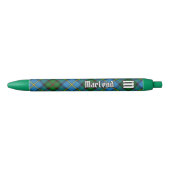 Clan MacLeod Hunting Tartan Blauwe Inkt Pen (Voorkant)
