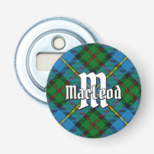 Clan MacLeod Hunting Tartan Button Flesopener