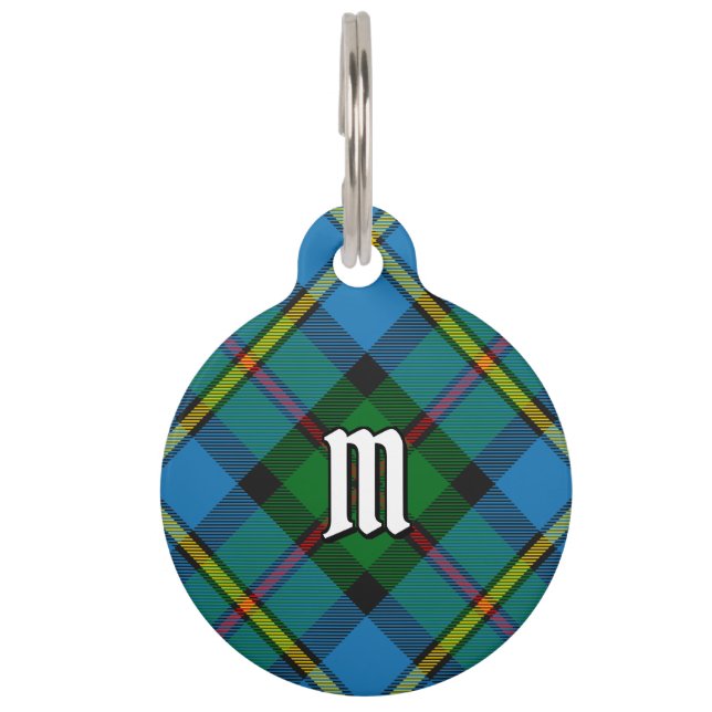 Clan MacLeod Hunting Tartan Huisdierpenning (Voorkant)