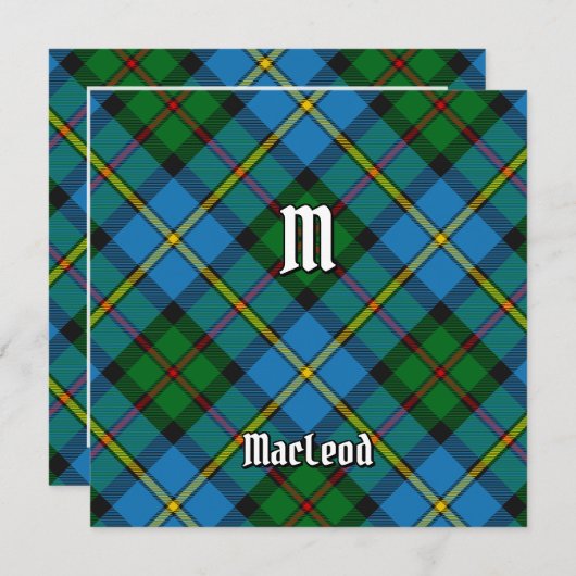 Clan MacLeod Hunting Tartan Kaart (Voorkant / Achterkant)