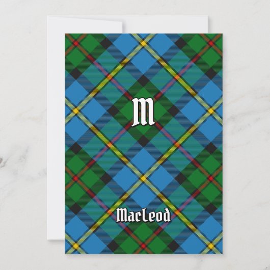 Clan MacLeod Hunting Tartan Kaart (Voorkant)
