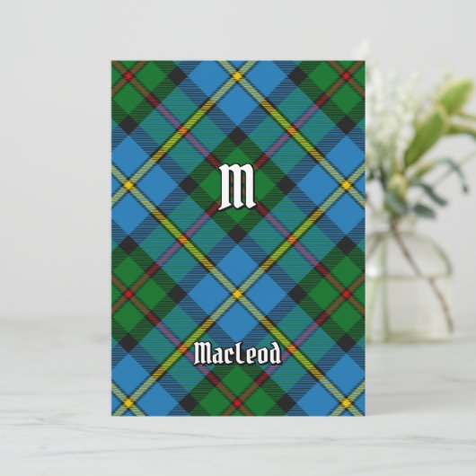 Clan MacLeod Hunting Tartan Kaart (Staand voorkant)