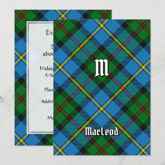 Clan MacLeod Hunting Tartan Kaart (Voorkant / Achterkant)