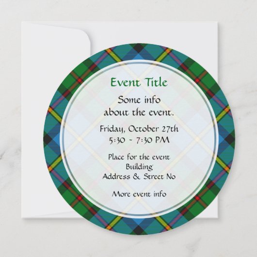 Clan MacLeod Hunting Tartan Kaart (Achterkant)