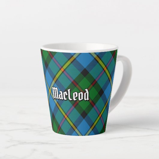 Clan MacLeod Hunting Tartan Latte Mok (Rechterhoek)