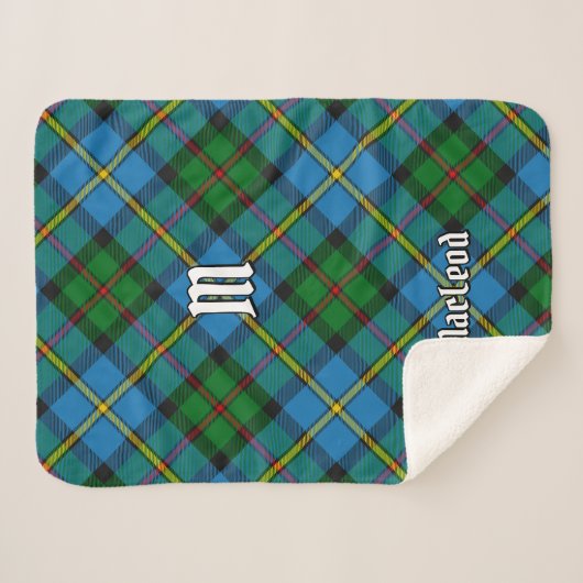 Clan MacLeod Hunting Tartan Sherpa Deken (Voorkant (horizontaal))