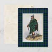 Clan MacLeod  Illustratie Tartan Lijst Briefkaart (Voorkant / Achterkant)