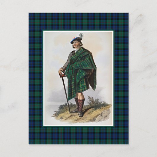 Clan MacLeod  Illustratie Tartan Lijst Briefkaart (Voorkant)