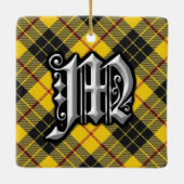 Clan MacLeod Letter M Monogram Tartan Ornament (Achterkant)