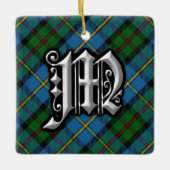 Clan MacLeod Letter M Monogram Tartan Ornament (Voorkant)