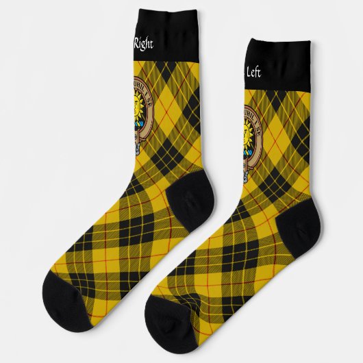 Clan MacLeod Lewis Crest over Tartan Socks Sokken (Links)