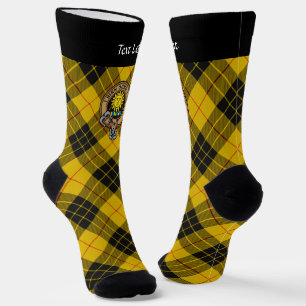 Clan MacLeod Lewis Crest over Tartan Socks Sokken