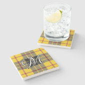 Clan MacLeod Lewis Tartan Custom Monogram Stenen Onderzetter (Zijkant)