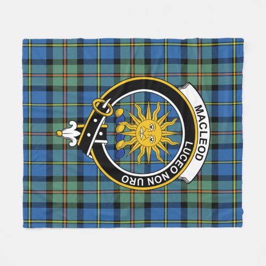 Clan MacLeod Lewis van Harris Ancient Tartan Pset Fleece Deken (Voorkant (Horizontaal))