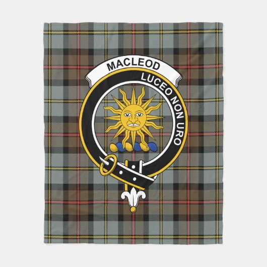 Clan MacLeod Lewis van Harris Weathered Tartan Pla Fleece Deken (Voorkant)