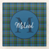 Clan MacLeod Monogrammed Glazen Onderzetter (Voorkant)