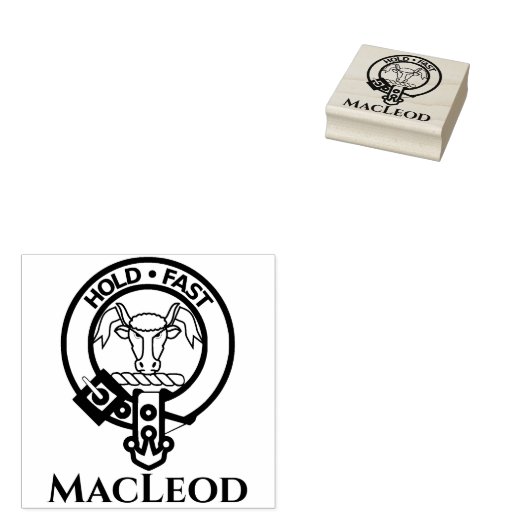 Clan MacLeod Schotse inktstempel Rubberstempel (Gestempeld)