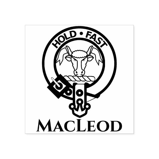 Clan MacLeod Schotse inktstempel Rubberstempel (Afrduk)