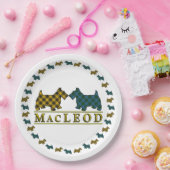 Clan MacLeod Schotse Tartan Scottie Dogs Papieren Bordje (Feest)