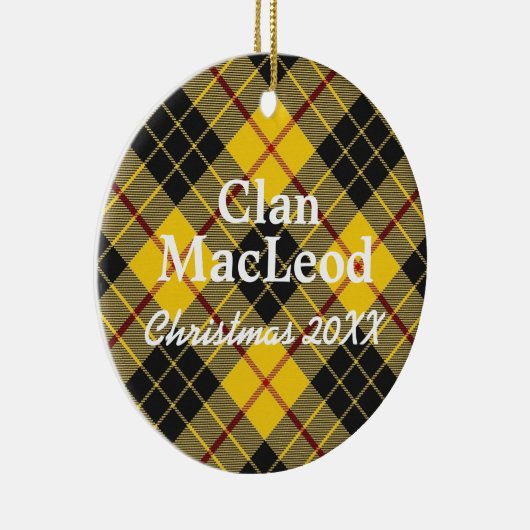 Clan MacLeod Scottish Tartan Keramisch Ornament (Rechts)