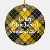 Clan MacLeod Scottish Tartan Keramisch Ornament (Voorkant)
