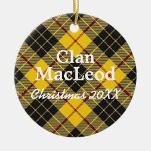 Clan MacLeod Scottish Tartan Keramisch Ornament