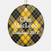 Clan MacLeod Scottish Tartan Keramisch Ornament (Links)