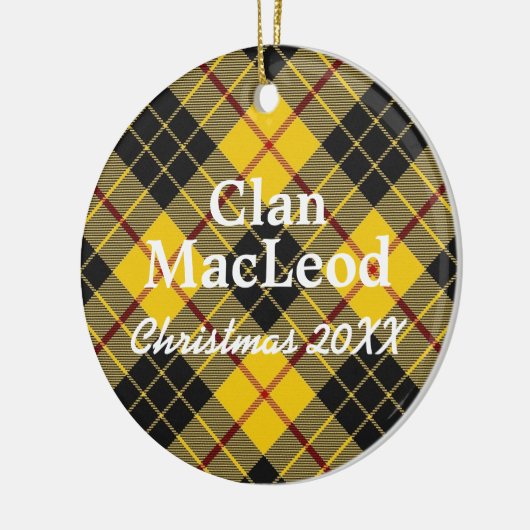 Clan MacLeod Scottish Tartan Keramisch Ornament (Links)