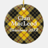 Clan MacLeod Scottish Tartan Keramisch Ornament (Achterkant)