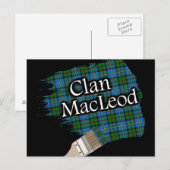 Clan MacLeod Scottish Tartan Paint Brush Briefkaart (Voorkant / Achterkant)