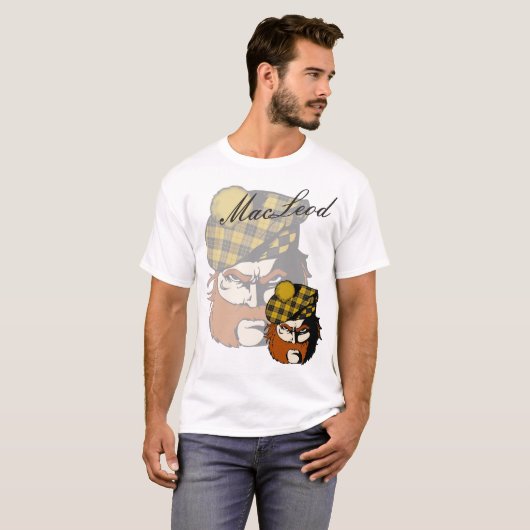 Clan MacLeod Scottish Warrior T-shirt (Voorkant volledig)