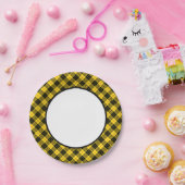 Clan MacLeod Tartan Border Papieren Bordje (Feest)