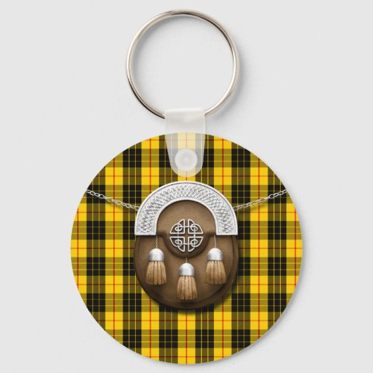 Clan MacLeod Tartan en Sporran Sleutelhanger (Voorkant)