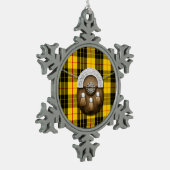 Clan MacLeod Tartan en Sporran Tin Sneeuwvlok Ornament (Links)