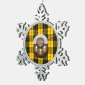 Clan MacLeod Tartan en Sporran Tin Sneeuwvlok Ornament (Rechts)